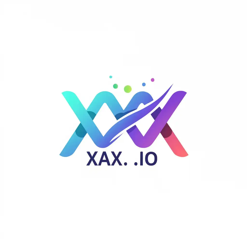 a logo design,with the text """"
xax
"""", main symbol:xax.io,Moderate,clear background