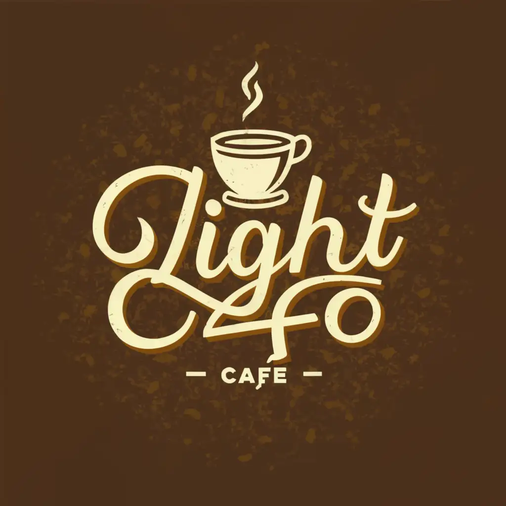 a logo design,with the text "Light Café", main symbol:☕,complex,clear background