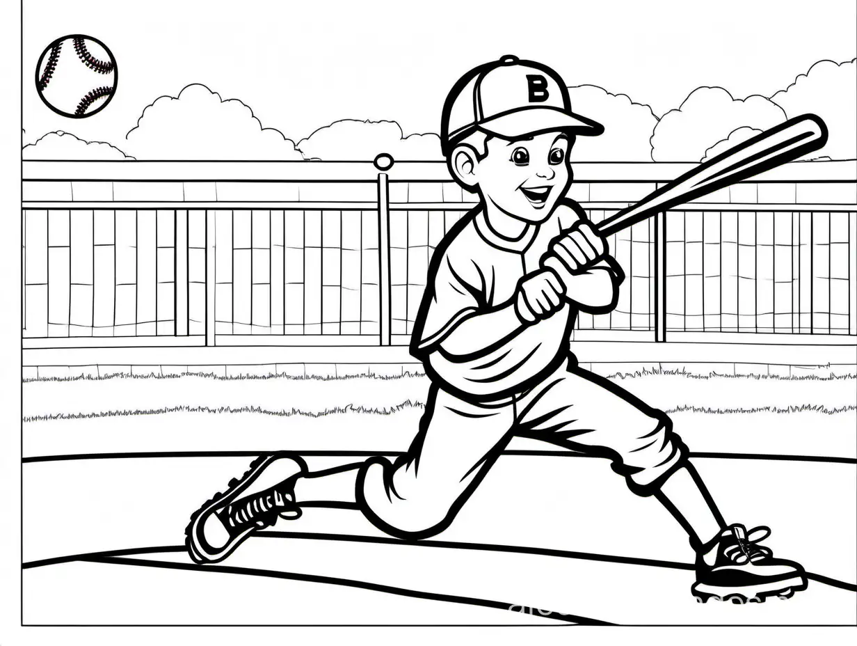 Children-Baseball-Game-Coloring-Page