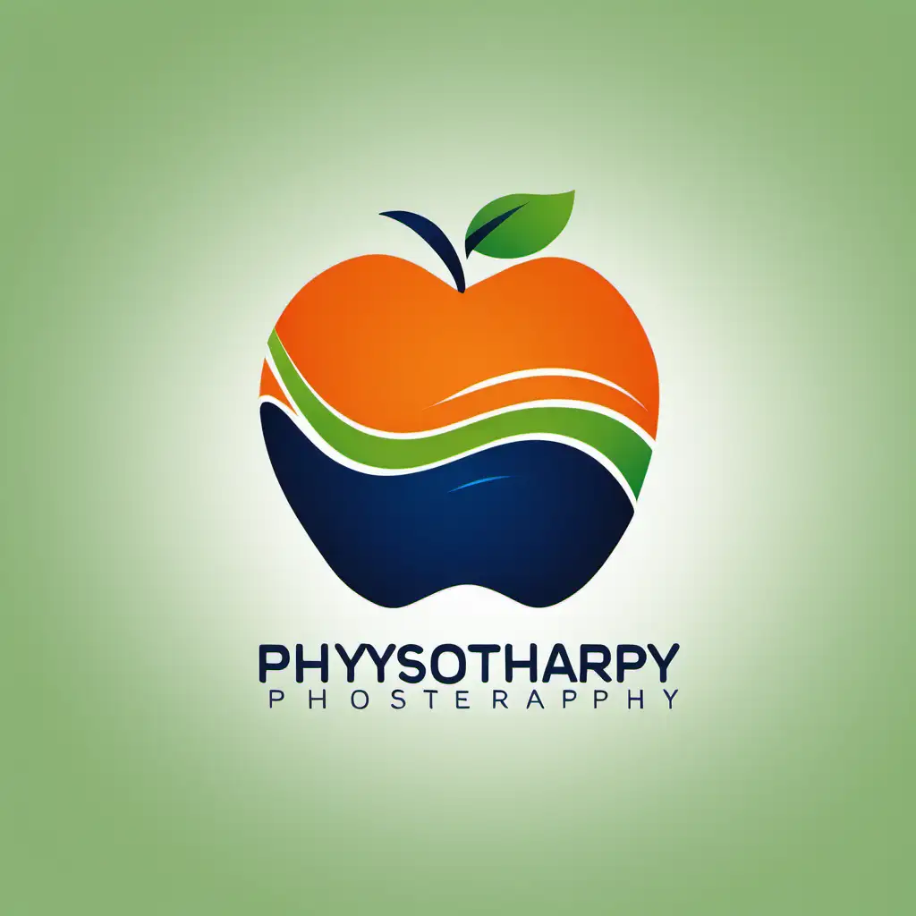 Borghende Physiotherapy Logo in Vibrant Orange Dark Blue and Apple Green