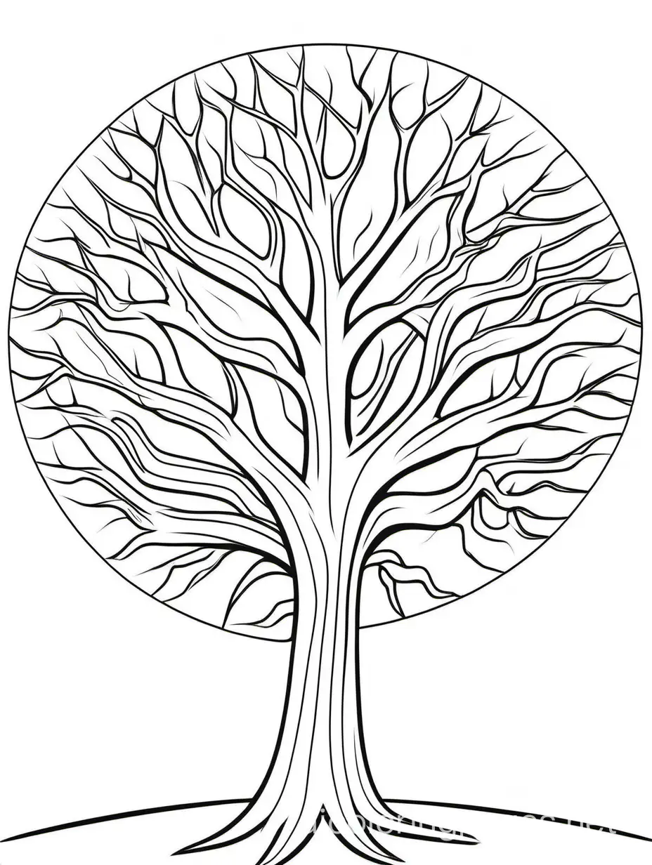 Simple-Line-Art-Coloring-Page-Bare-Tree-on-White-Background