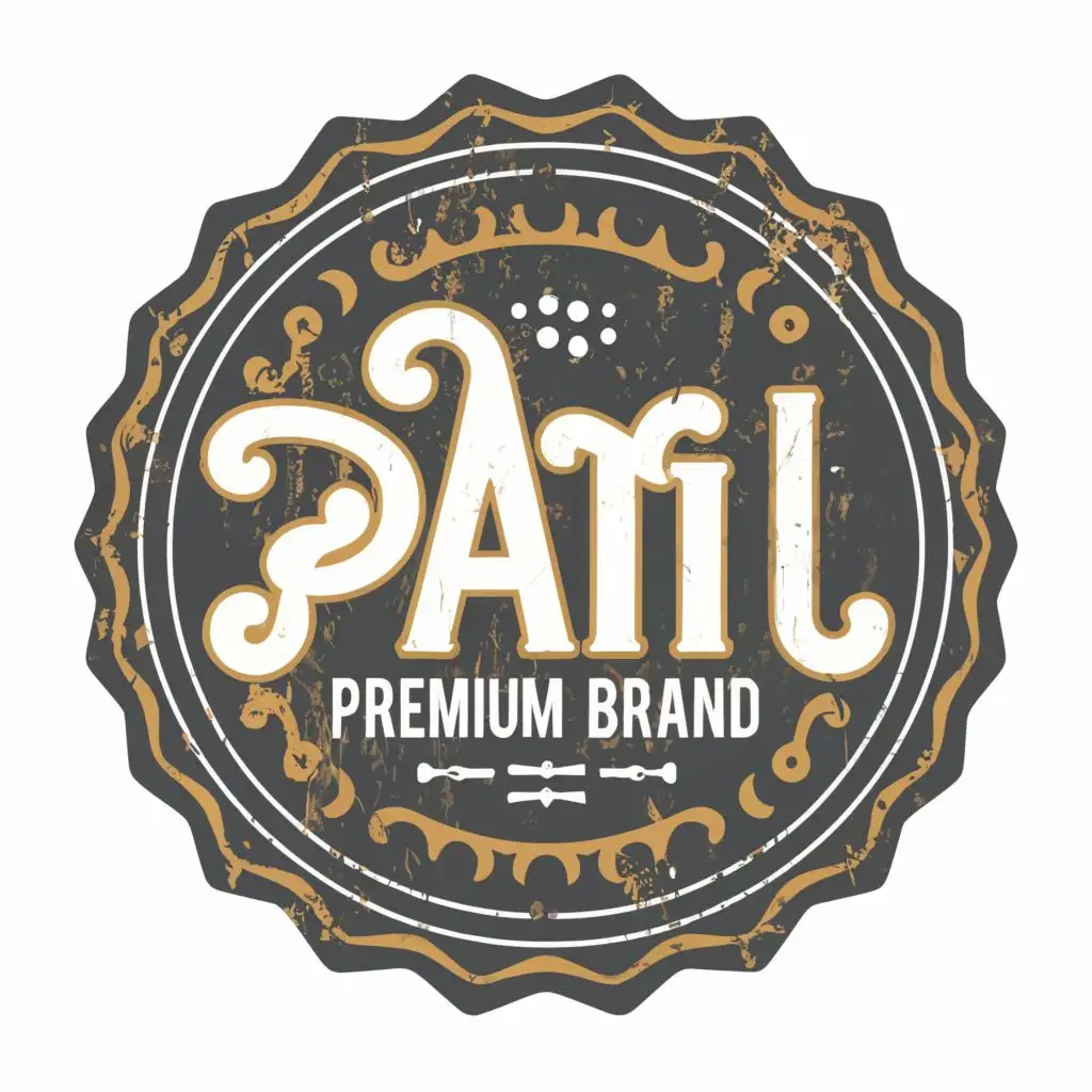 logo, circle, with the text "PaTiL premium brand", typography