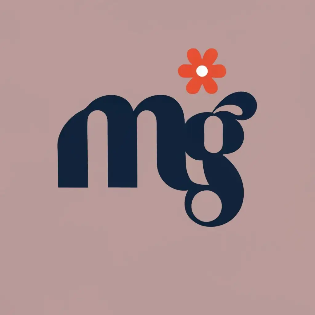 logo, Flower, with the text "MG", typography, be used in Events industry