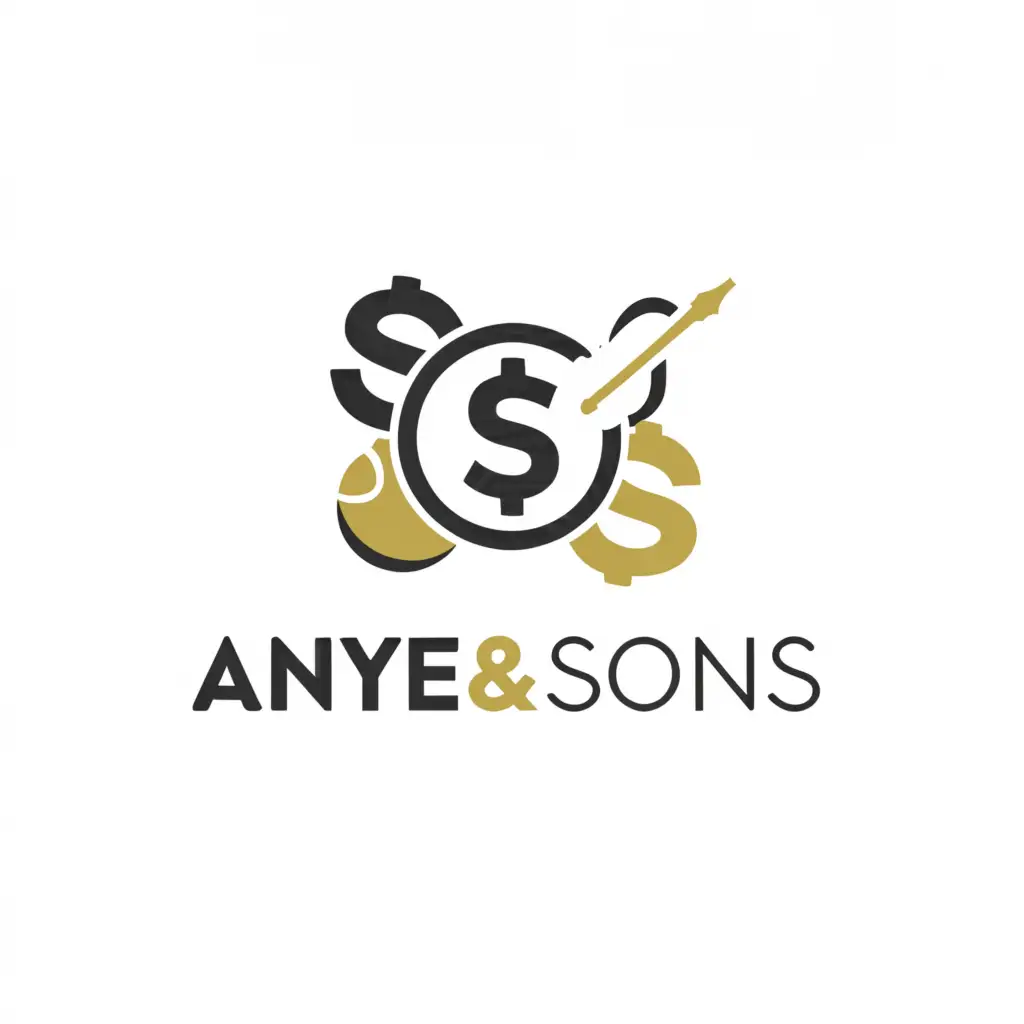 a logo design,with the text "Anye&Sons", main symbol:Money,Moderate,be used in Finance industry,clear background