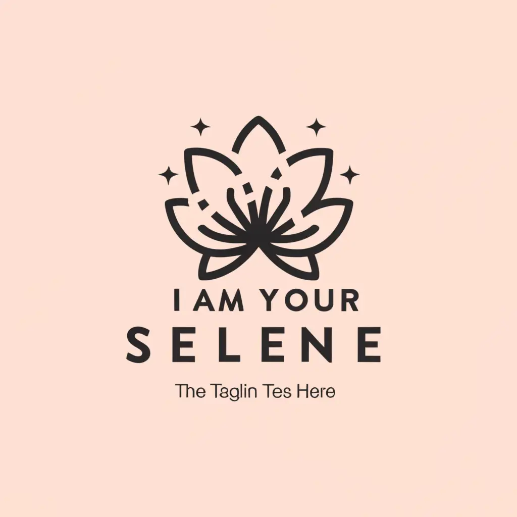 a logo design,with the text "iamyourselene", main symbol:flower,Moderate,clear background