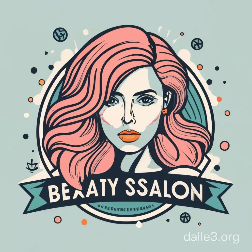 invent a logo for a beauty salon by hair in the style of line art, vector svg