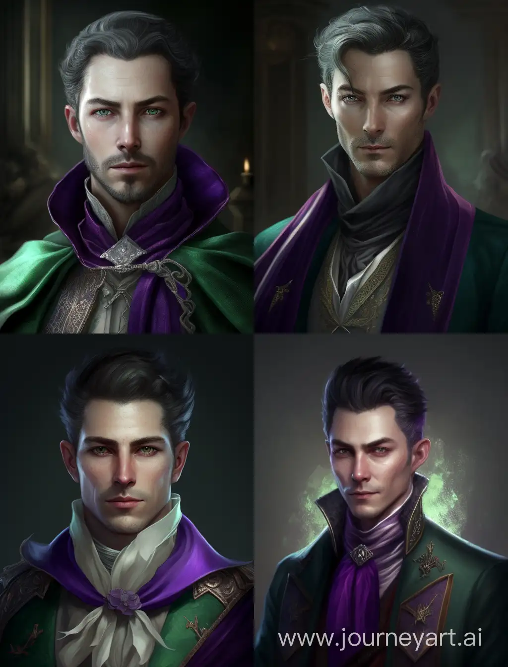 Renaissance-Mage-in-Regal-Attire-with-Intimidating-Green-Eyes