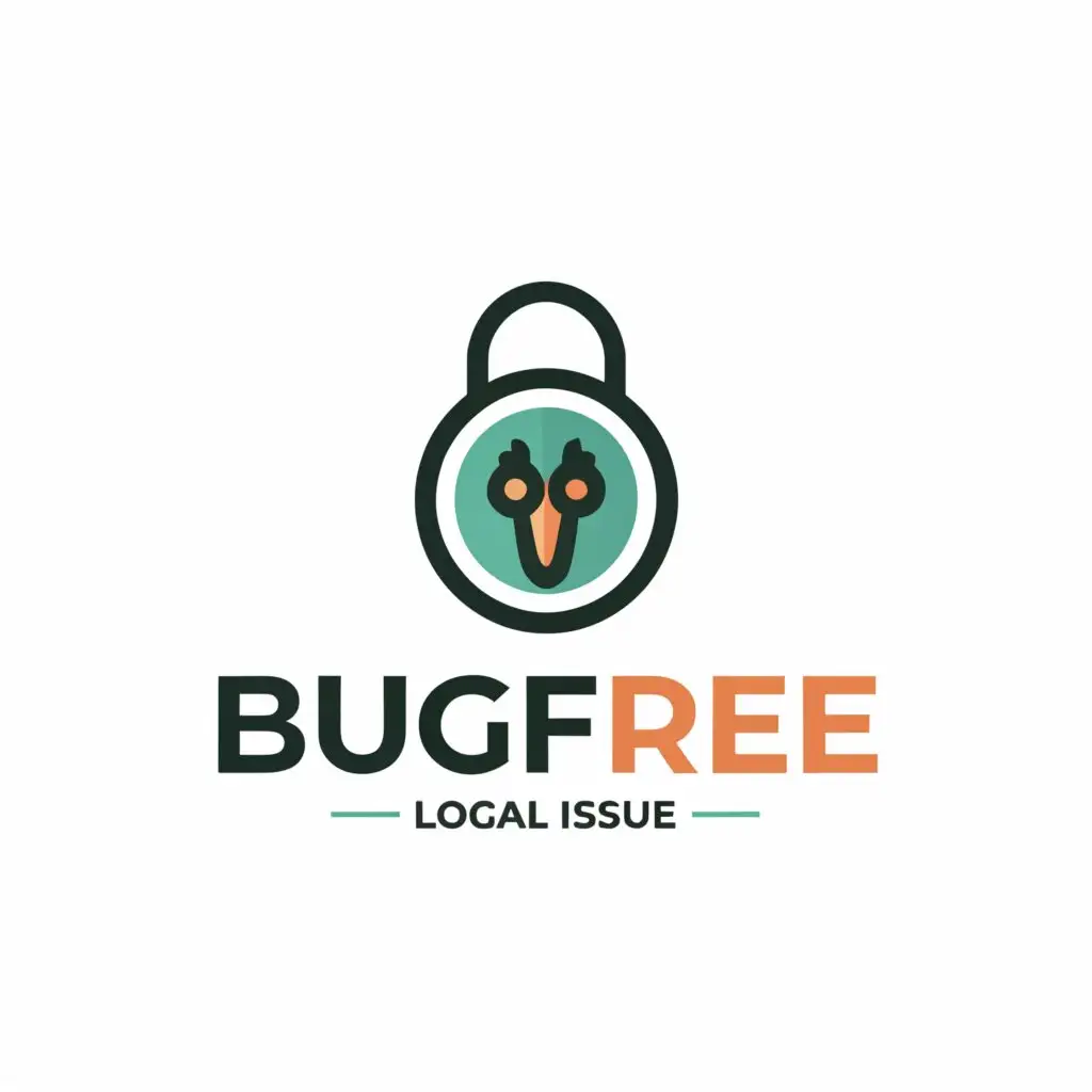 LOGO-Design-For-Bug-Free-Minimalist-Bug-Symbol-with-Clean-Text-for-Legal-Industry