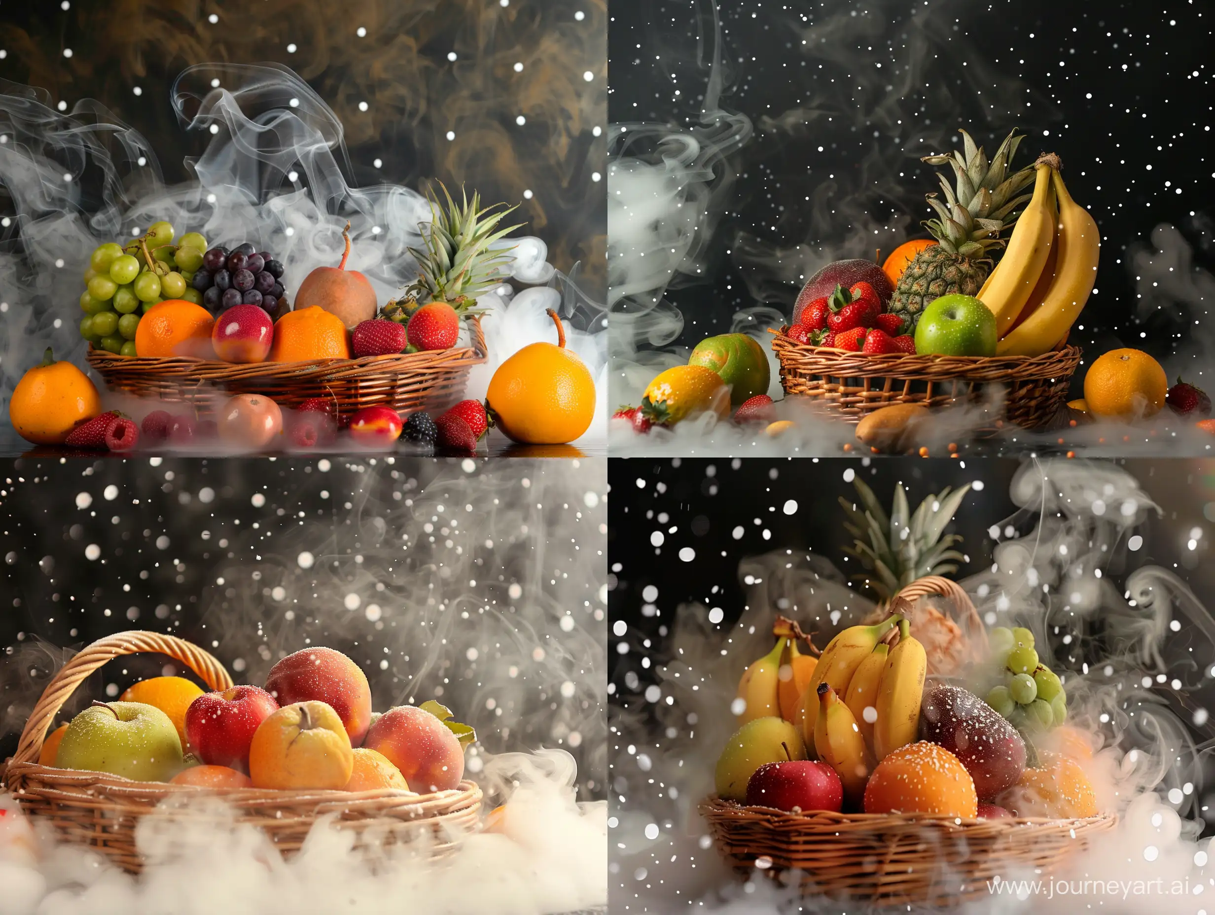 Colorful-Fruits-Basket-Amidst-Smoky-White-Dots