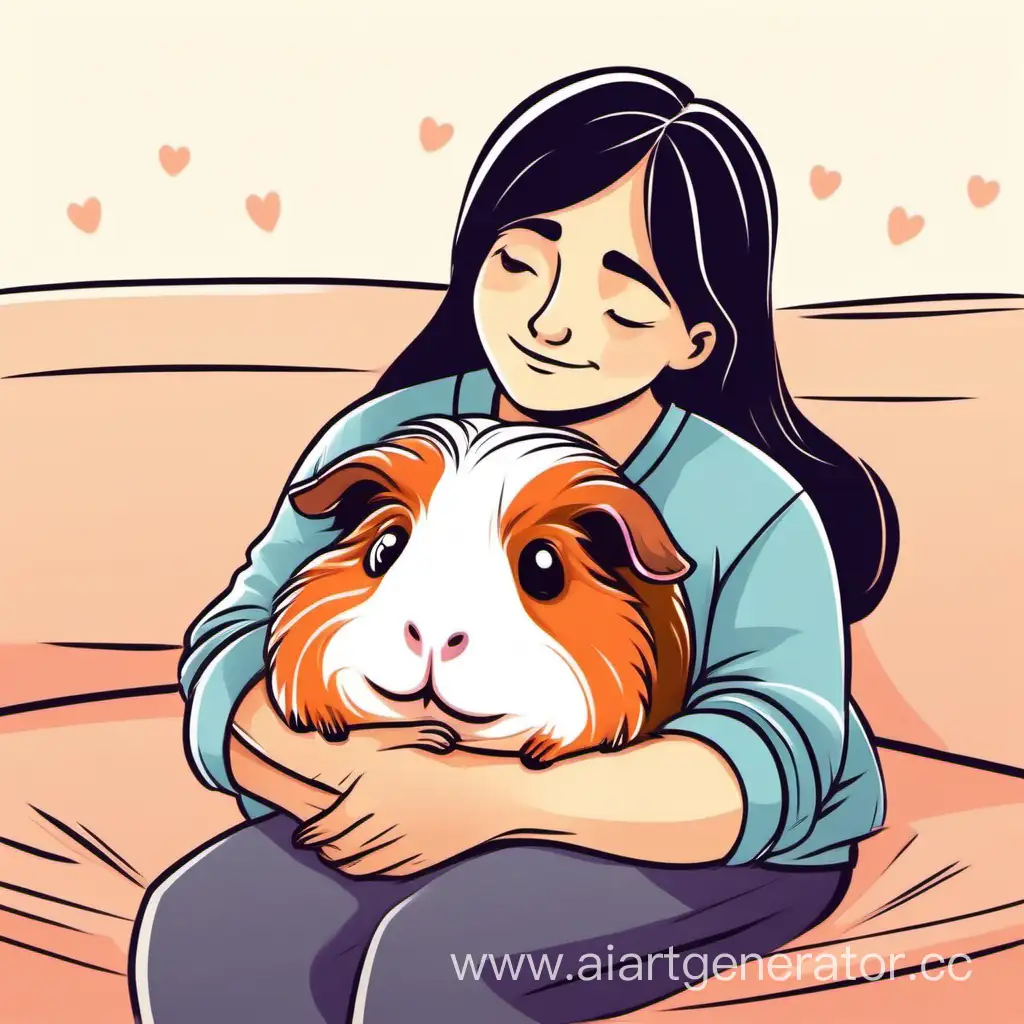 Adorable-Cartoon-Guinea-Pig-Showing-Love-to-Its-Owner