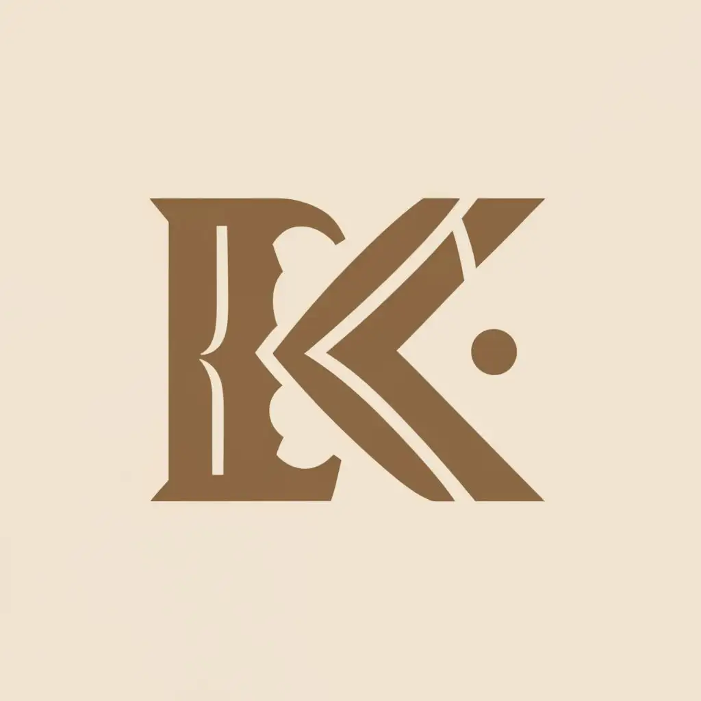 logo, 🦁, with the text "K", typography