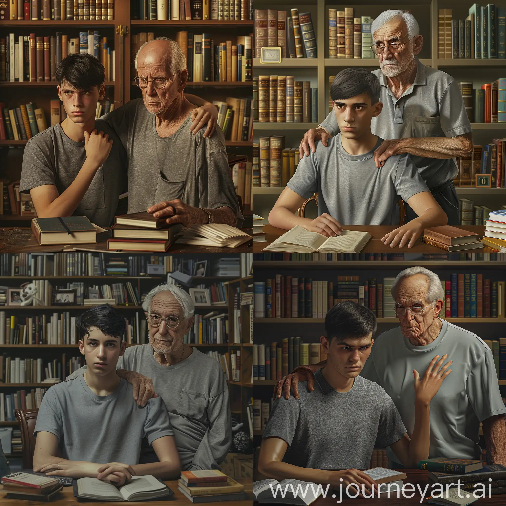Intergenerational-Bonding-in-HyperRealistic-Bookstore-Scene