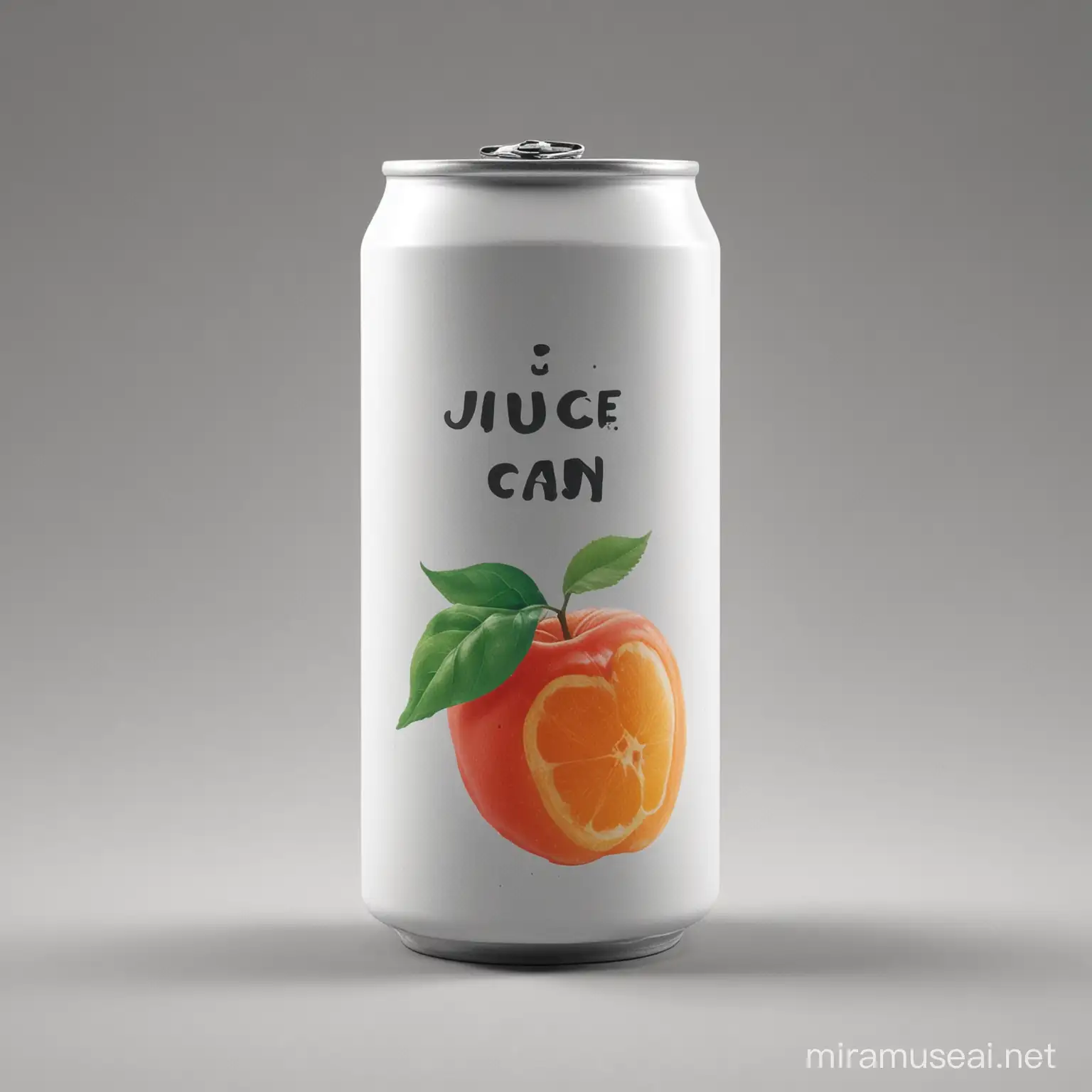 Blank Juice Can on White Background