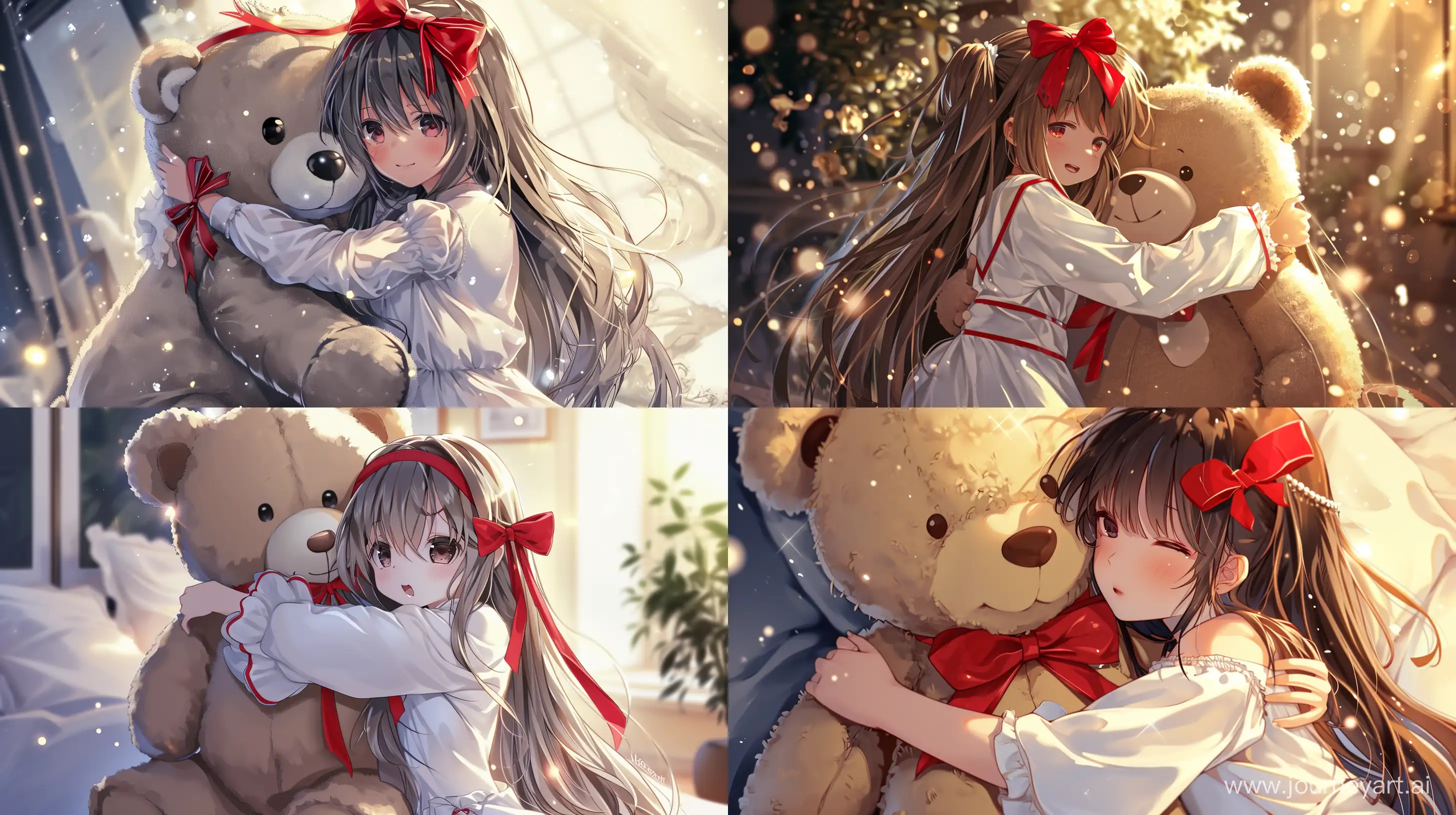 Adorable-Anime-Girl-Embracing-Giant-Teddy-Bear-in-Detailed-Nightgown-Art