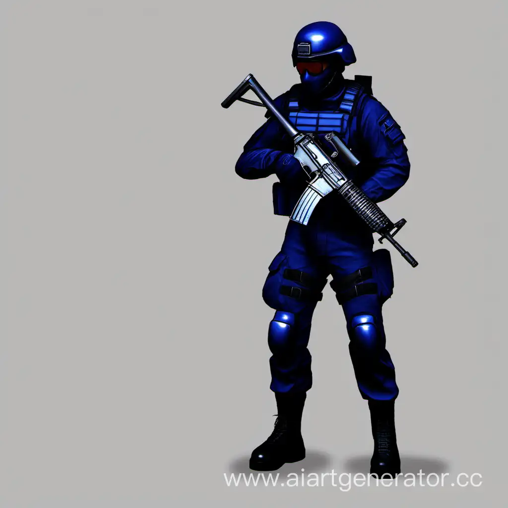 GIGN-Soldier-Poses-with-M4A1-in-Van-Ripper-Helltaker-Style
