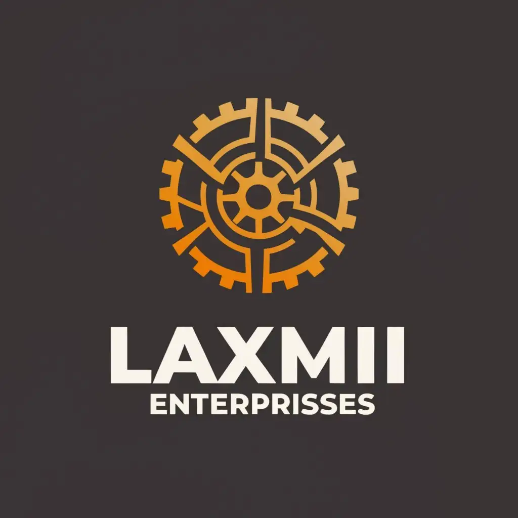 LOGO-Design-for-Laxmi-Enterprises-Industrial-Chic-with-Machine-Motif