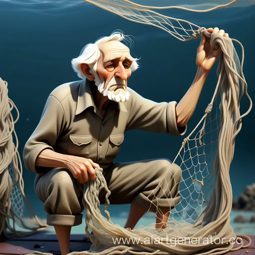 Old-Man-Fishing-by-the-Blue-Sea-Golden-Fish-Encounter