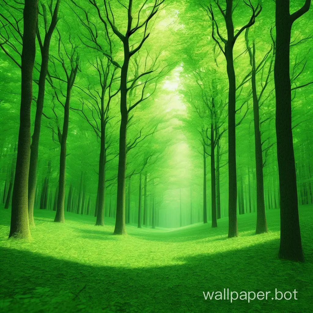 Clean green forest