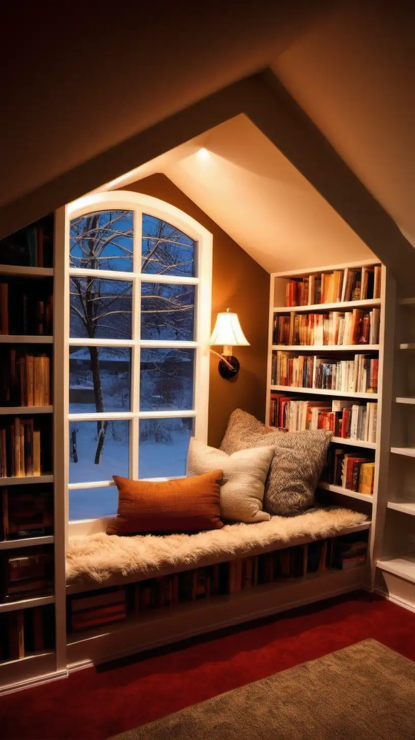 Warm and Cozy Book Nook Inviting Reading Space with a Homely Ambiance
