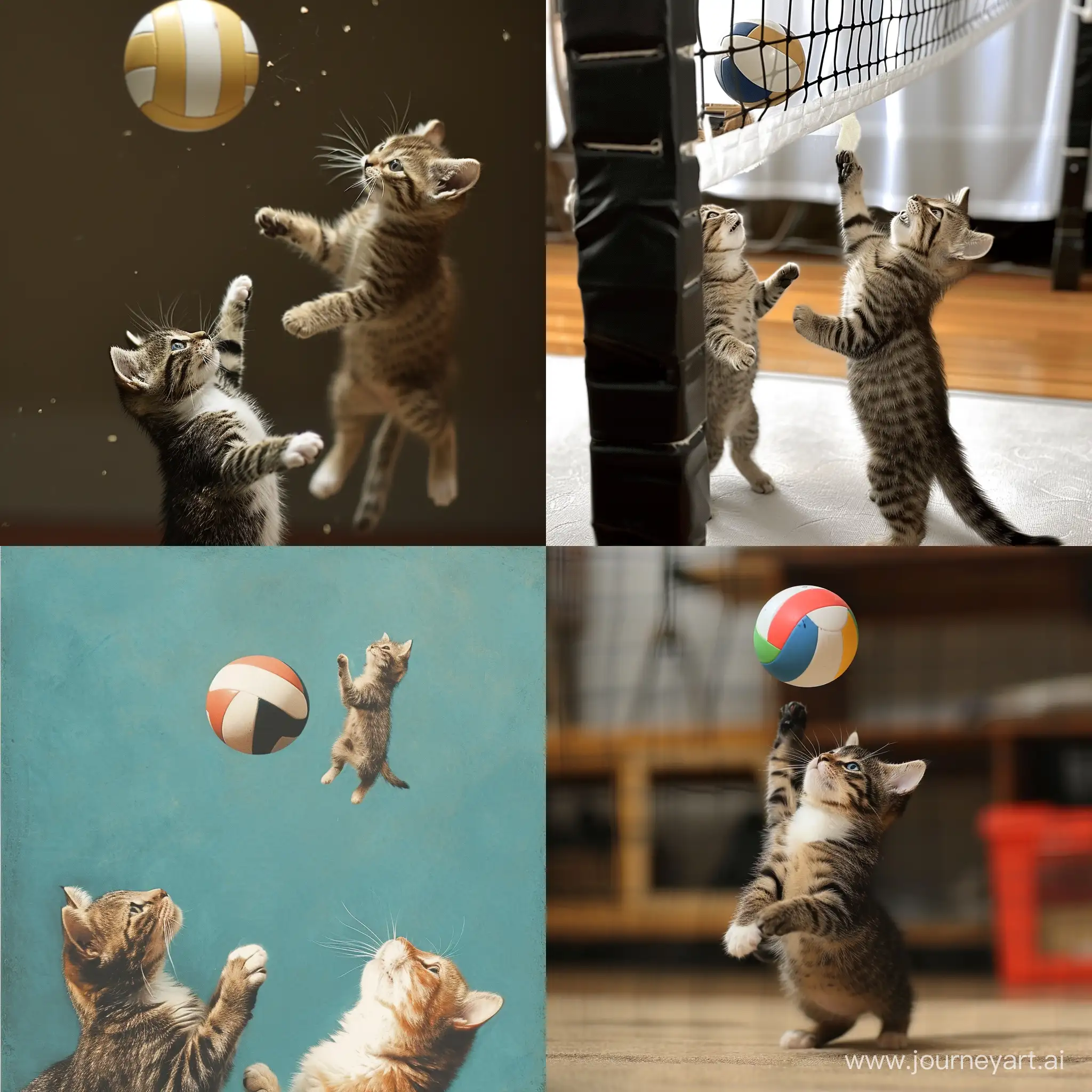 Adorable-Cats-Playing-Volleyball