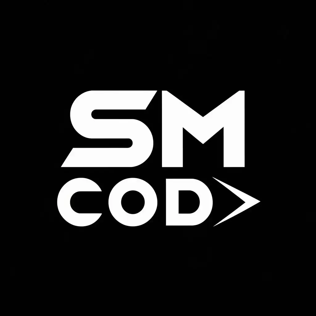 logo, Gaming logo, with the text "SM COD", typography
