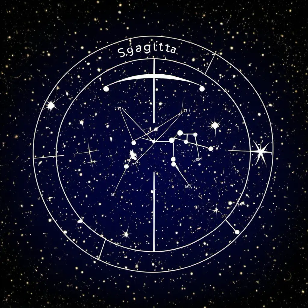 Celestial Constellation Art Enchanting Sagittarius Zodiac Sign