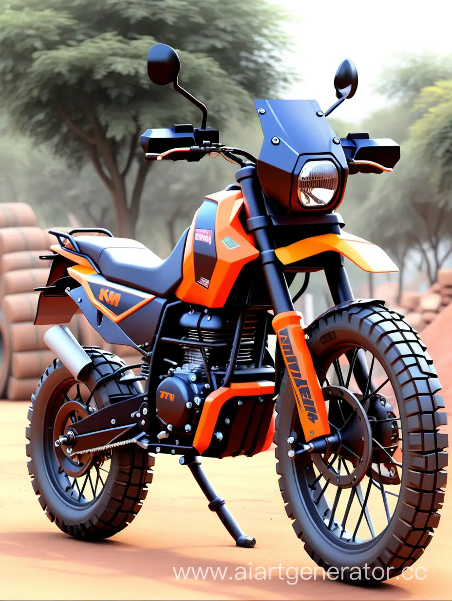 Customized-KTM-125-Fusion-with-Royal-Enfield-Himalayan-350-Inspired-Design