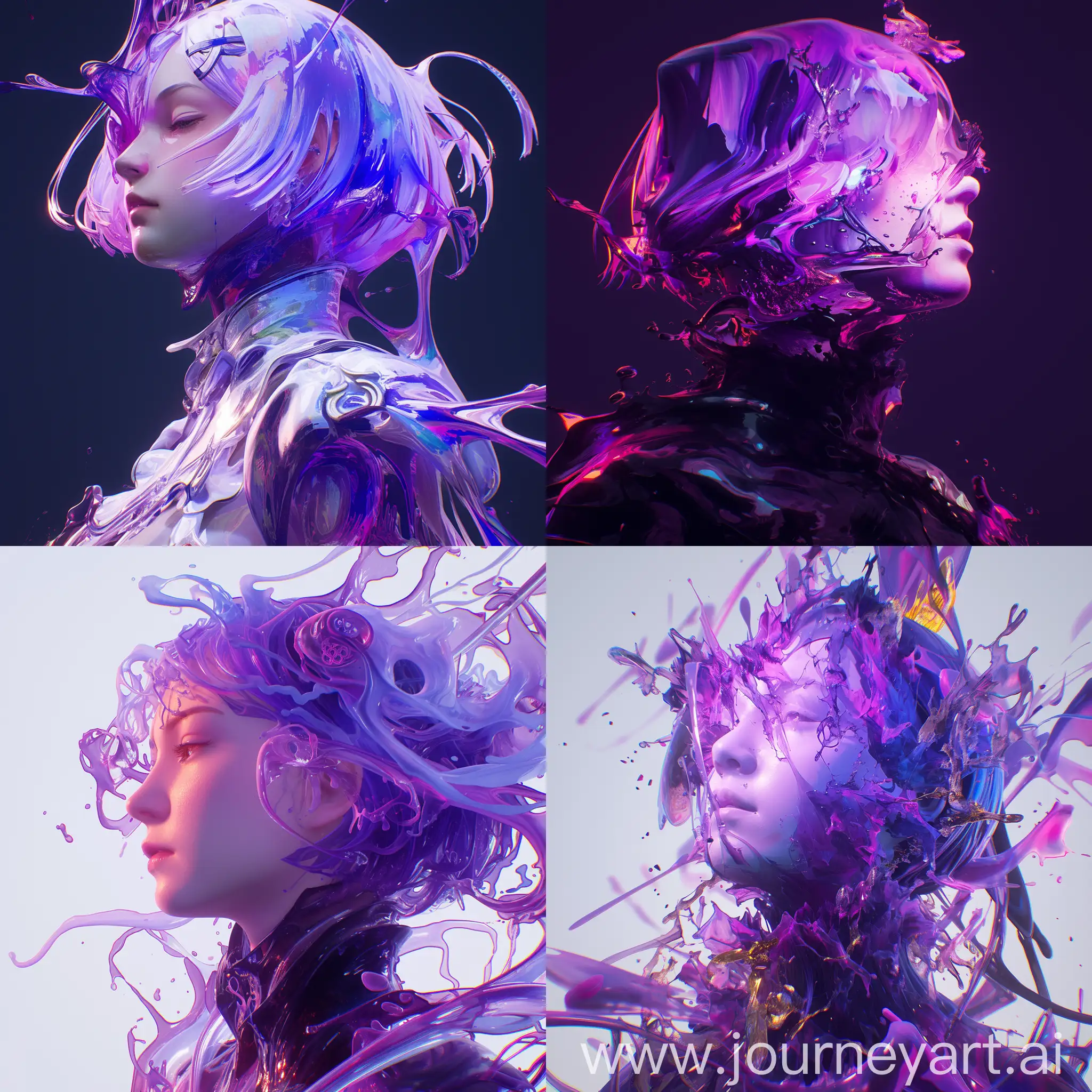 Fluid-Fragments-Hyperdetailed-Portrait-of-Rem-from-ReZero-in-Abstract-Purple-Compositions