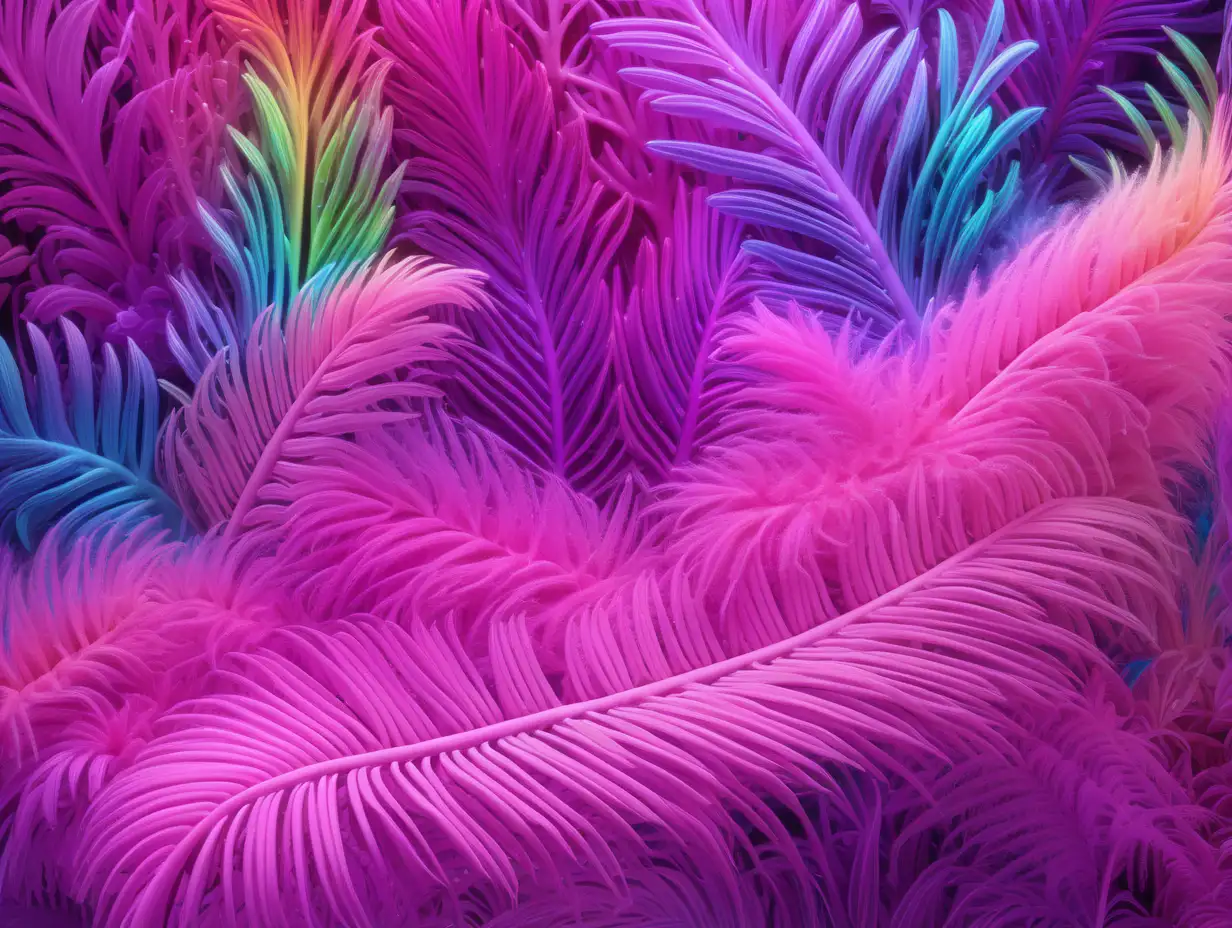 palomu. neon rainbow. very intricately and microscopically detailed. emphasizing the free flow. Elemental Energy. super fluffy. beautiful pink and purple jungle background.