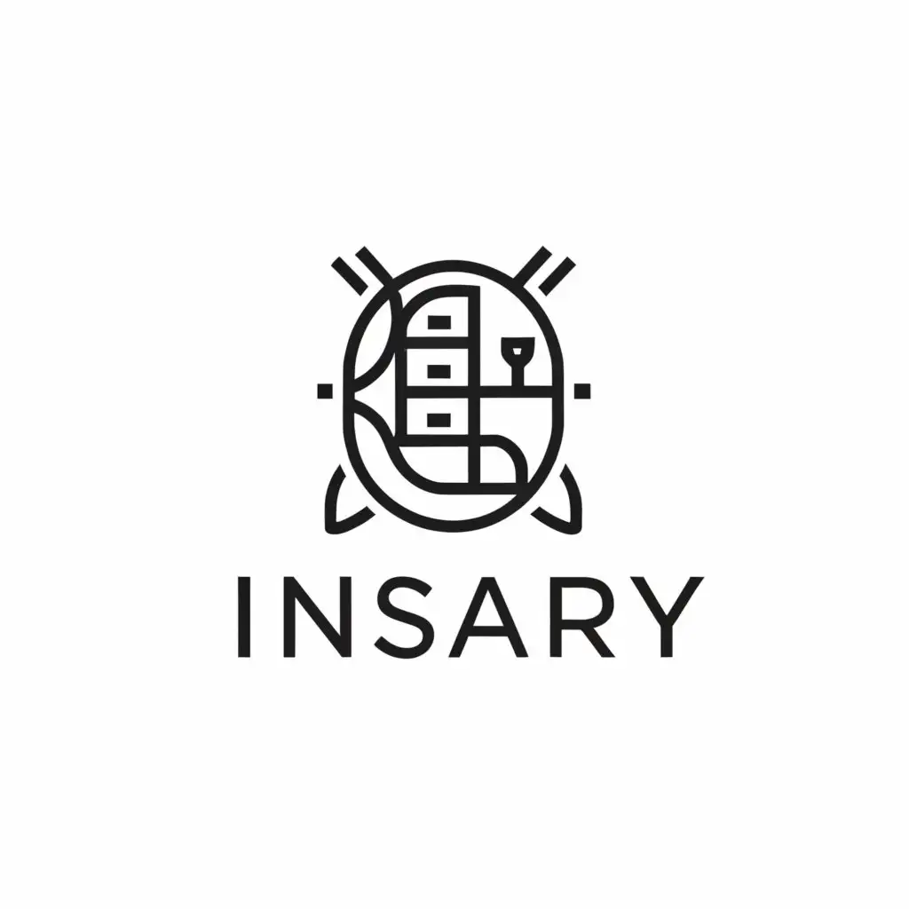 a logo design,with the text "insary", main symbol:Cabinet with sink and mirror,Minimalistic,be used in Beauty Spa industry,clear background