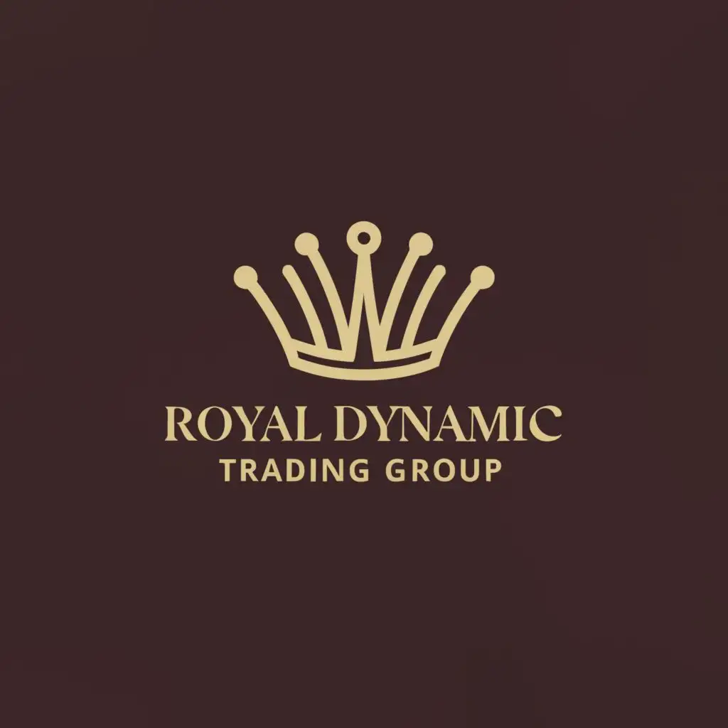a logo design,with the text "Royal Dynamic Trading Group", main symbol:royal, king, legacy, empire, and etc,Moderate,clear background