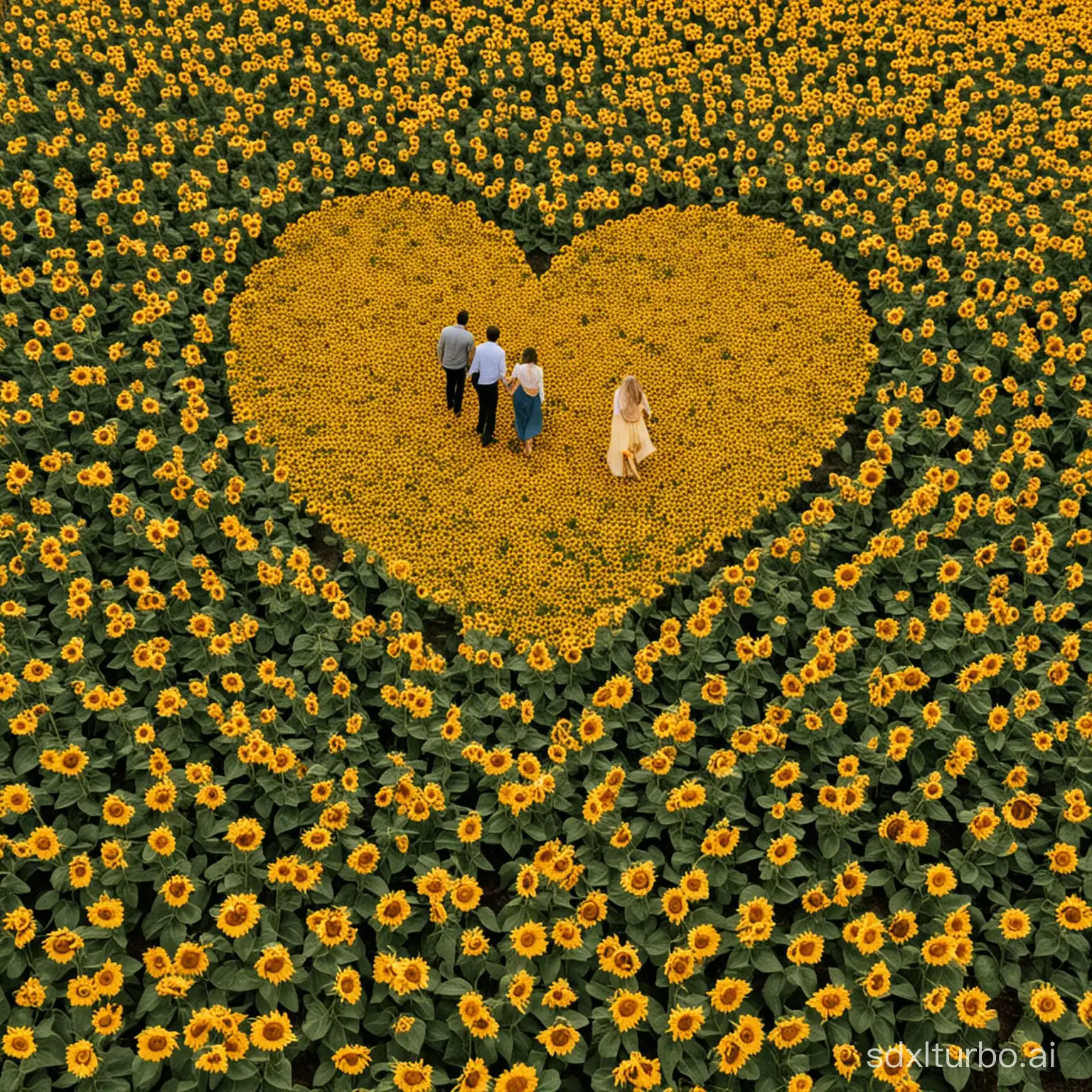 Romantic-Couple-Embracing-in-a-Sunflower-Field