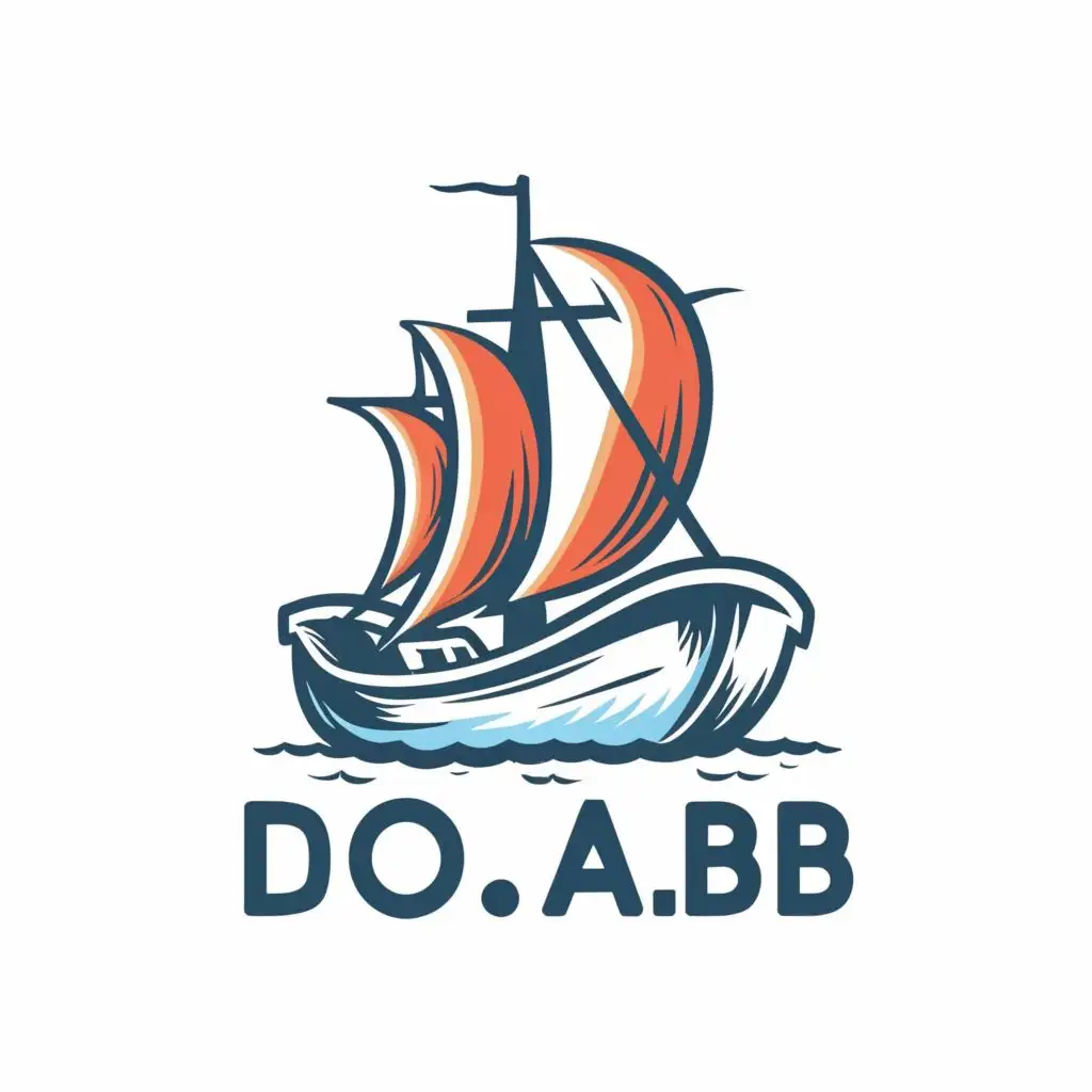 logo, boat, with the text "D.O.A.B.", typography, be used in Entertainment industry