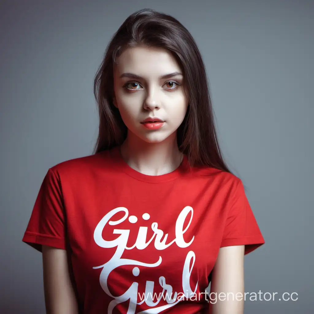 Expressive-Portrait-of-a-Girl-in-a-Vibrant-Red-TShirt