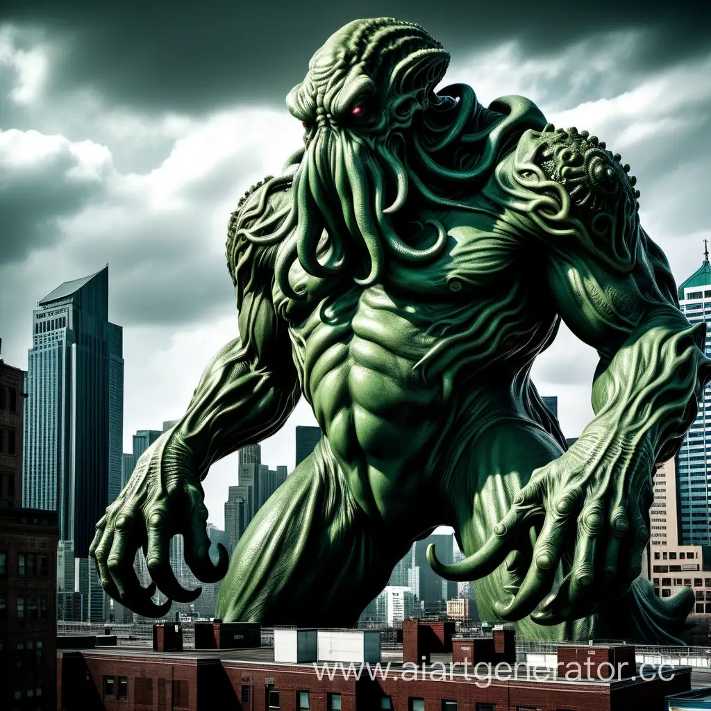 Monstrous-Cthulhu-Dominates-Urban-Skyline