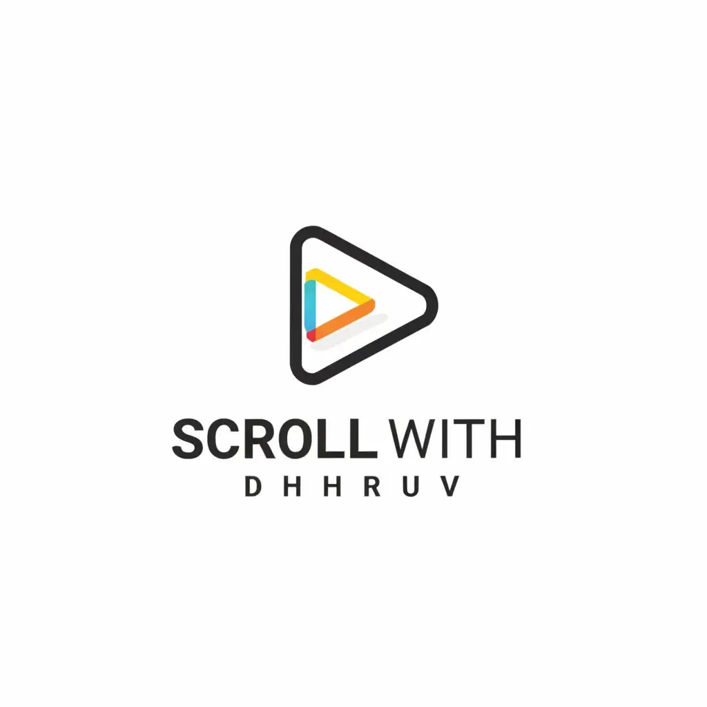 a logo design,with the text "ScrollWithDhruv", main symbol:video,Moderate,clear background