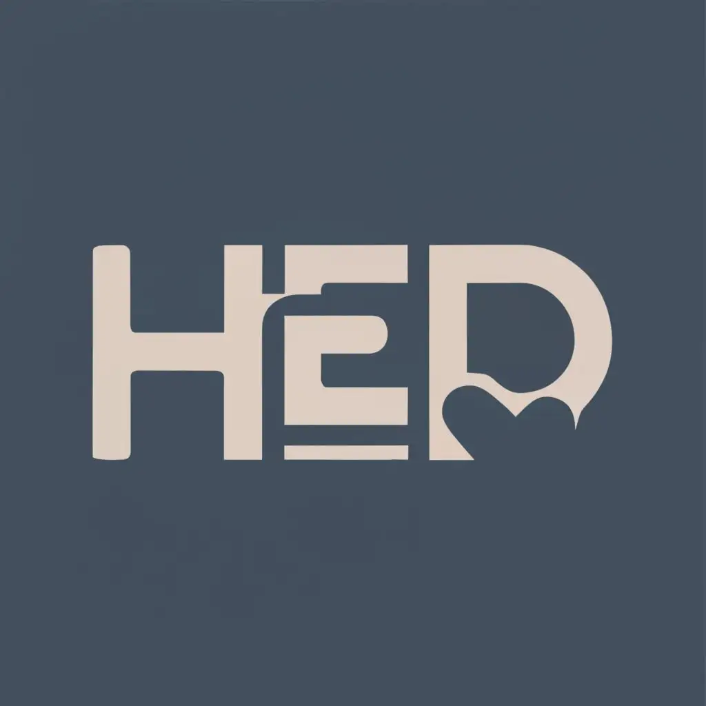 logo, HED is my brand name ,text should be sleek and modern font in deep ,bold colour like navy or charcoal.imagine a stylised brush stroke forming the H and "e" withnthe t-shitr silhouette in the negative spce and add heart inside "D". For sub text use a "Create your own canvas" text should be clear,legible font , perhaps in a lighter shade of pink to create contrast, with the text "HED", typography