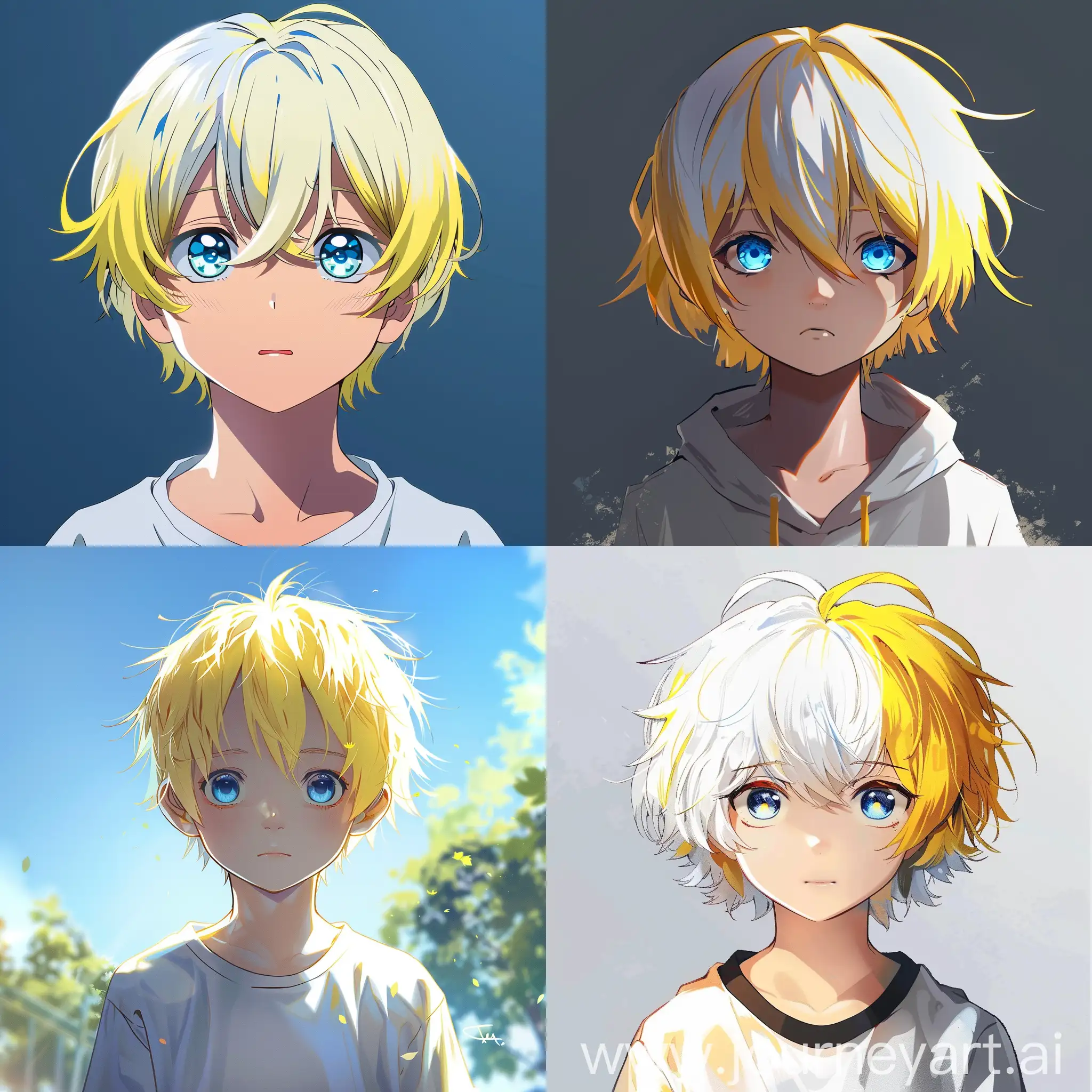 Anime-Portrait-of-Young-Boy-with-Short-YellowWhite-Hair-and-Blue-Eyes