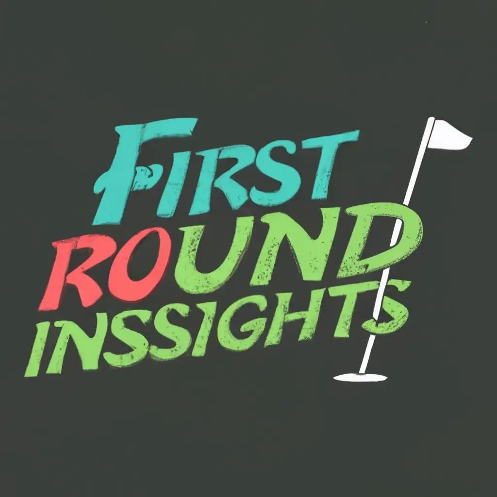 logo, Golf tee, with the text "First Round Insights ", typography, be used in Entertainment industry