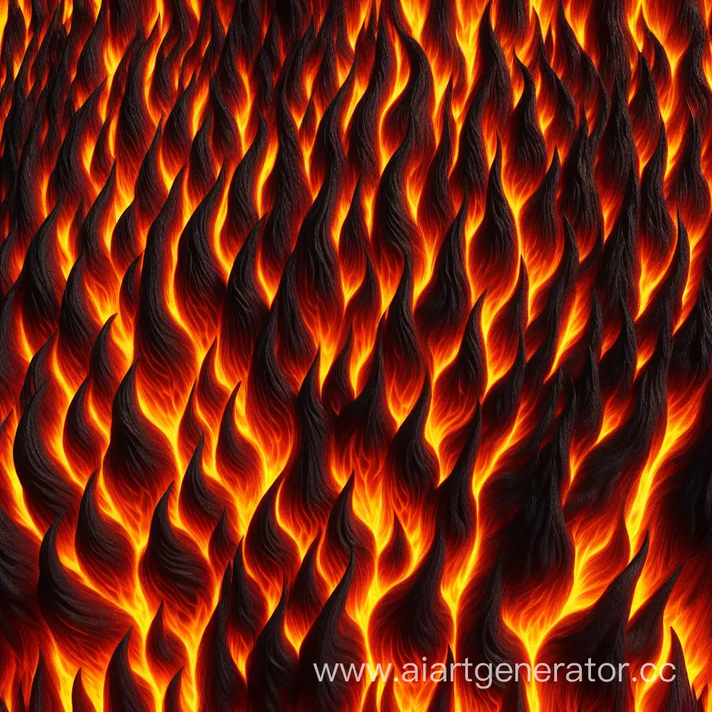 simple photo of a 3D flame texture, made of lava.