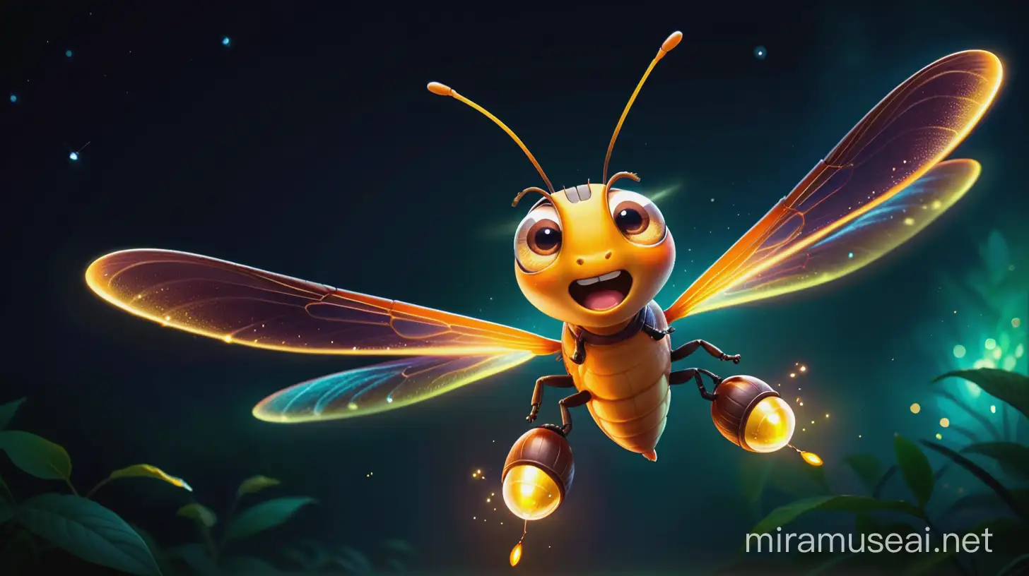 FIREFLY FLYING WITH SHOCKED FACE