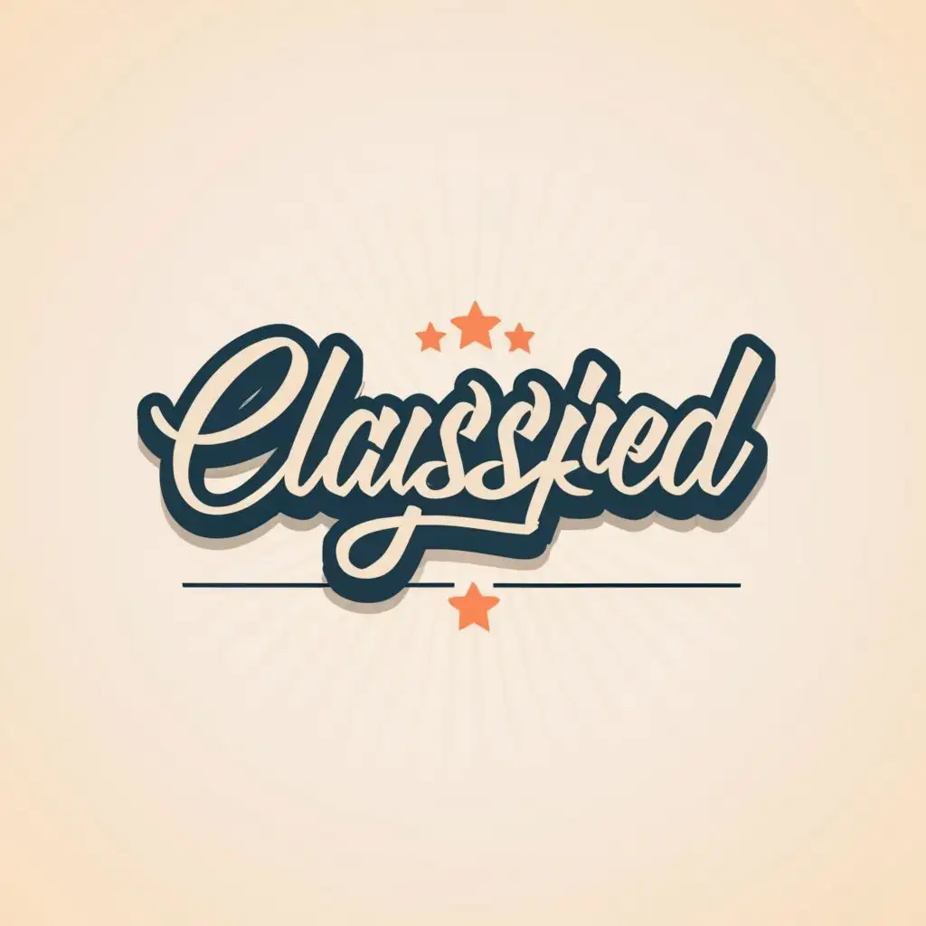 logo, Ads & Services, with the text "Classified", typography, be used in Internet industry