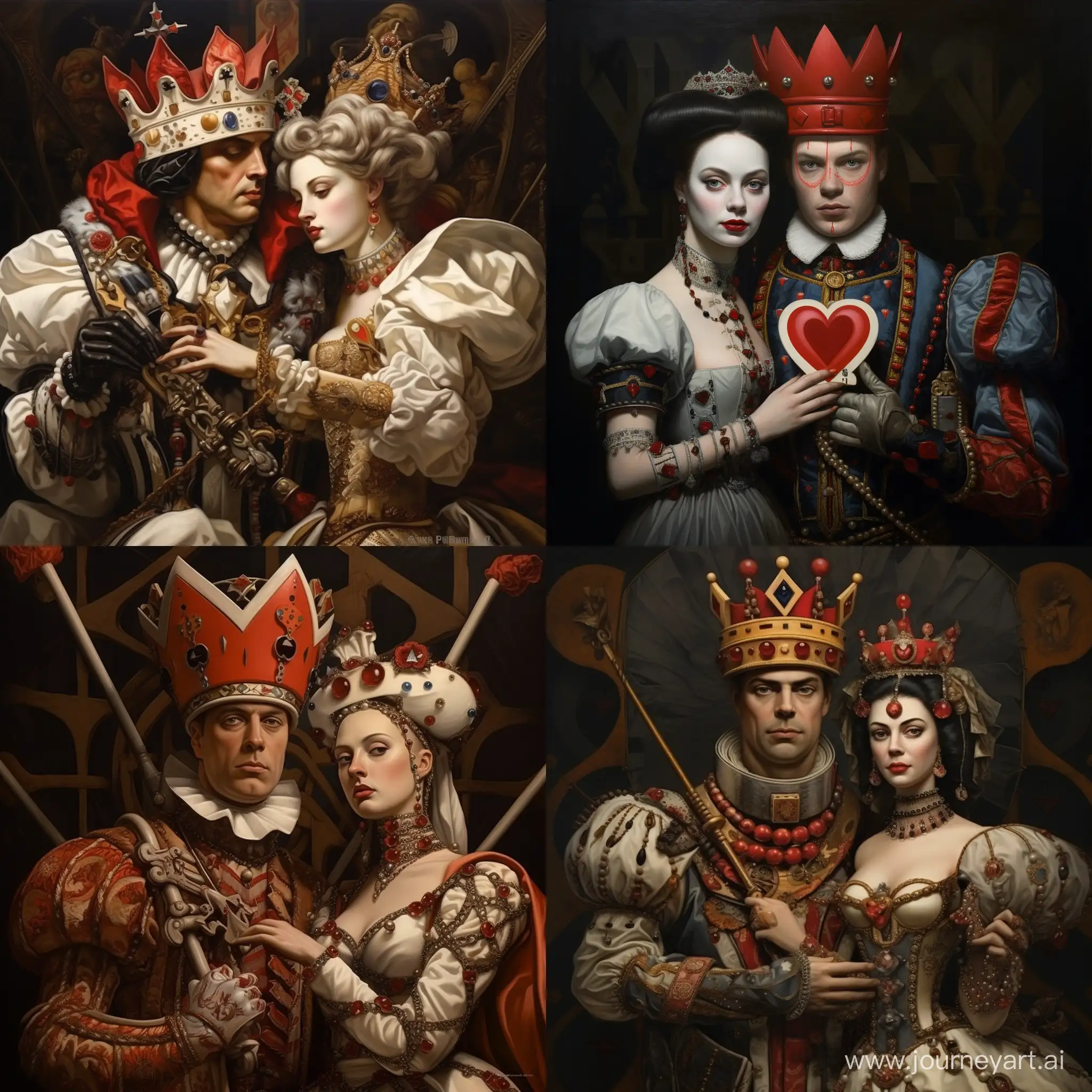 Regal-Absence-Cross-King-and-Queen-of-Hearts-in-HighArt-Departure