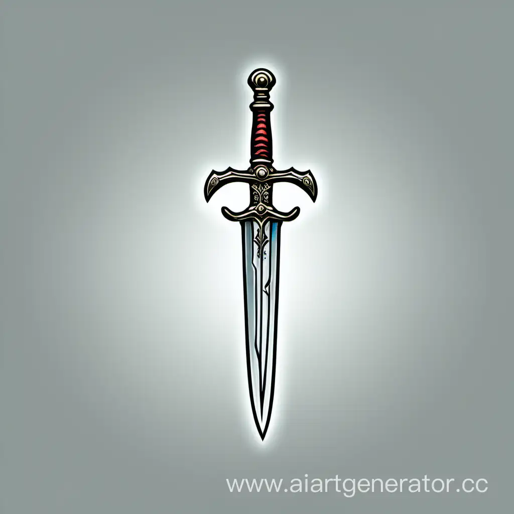 Vintage-Short-Sword-Icon-for-Transparent-Background-Card-Game