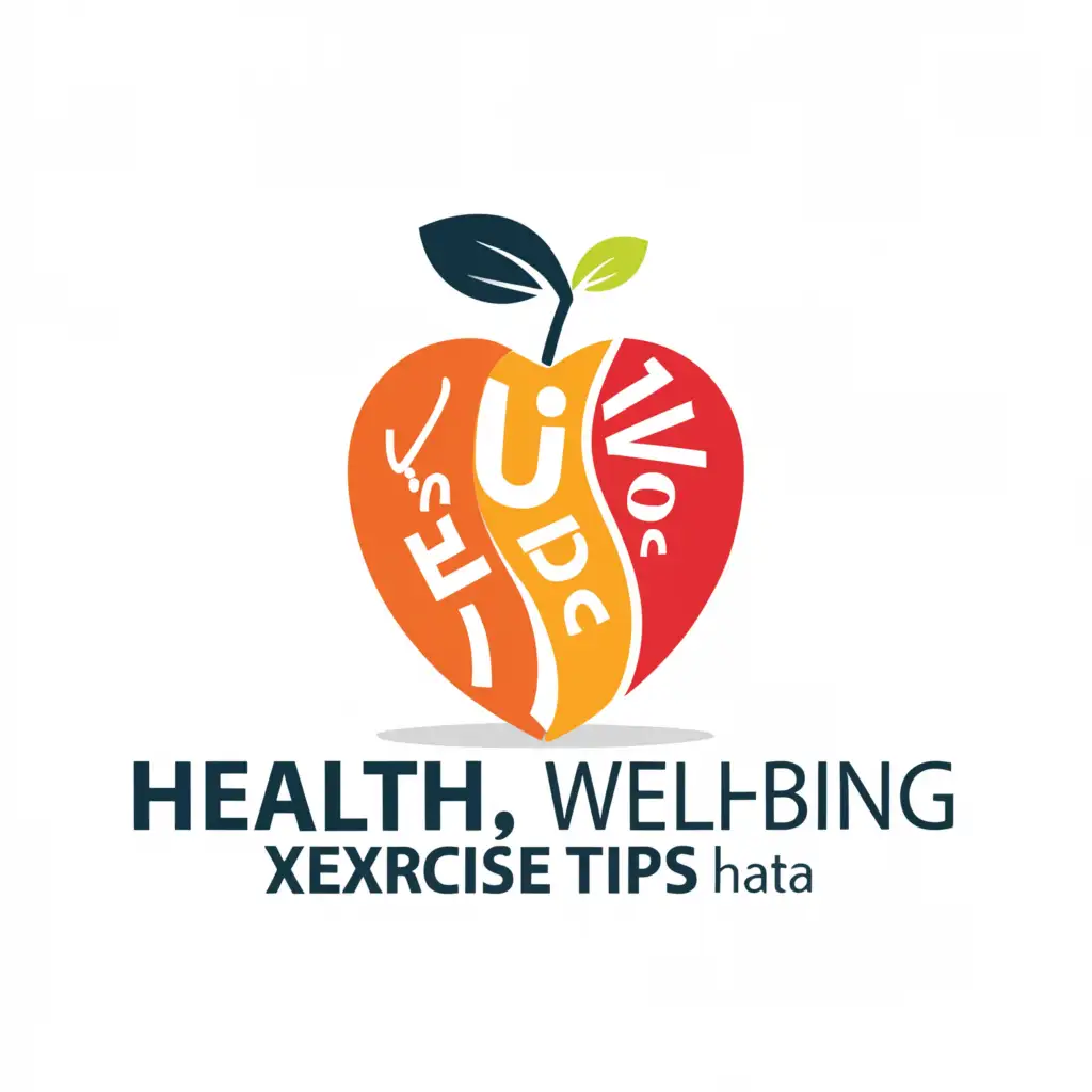 a logo design,with the text "health, well-being, exercise tips", main symbol:an apple,Moderate,be used in Home Family industry,clear background