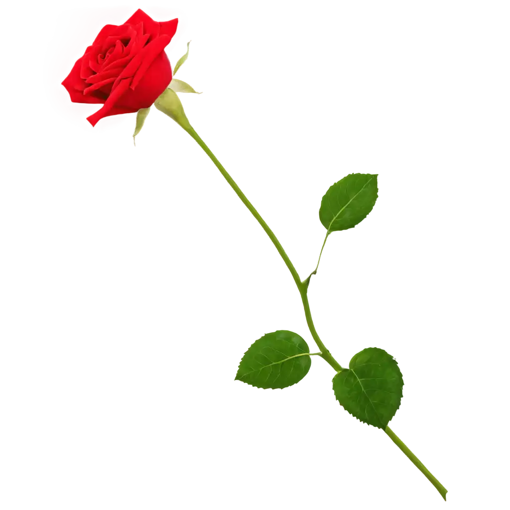 Exquisite-PNG-Image-Captivating-1-Red-Rose-Flower-Illustration