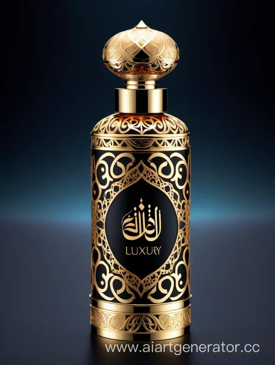 Exquisite-Luxury-Perfume-Bottle-with-Elegant-Arabic-Calligraphic-Ornamental-Cap