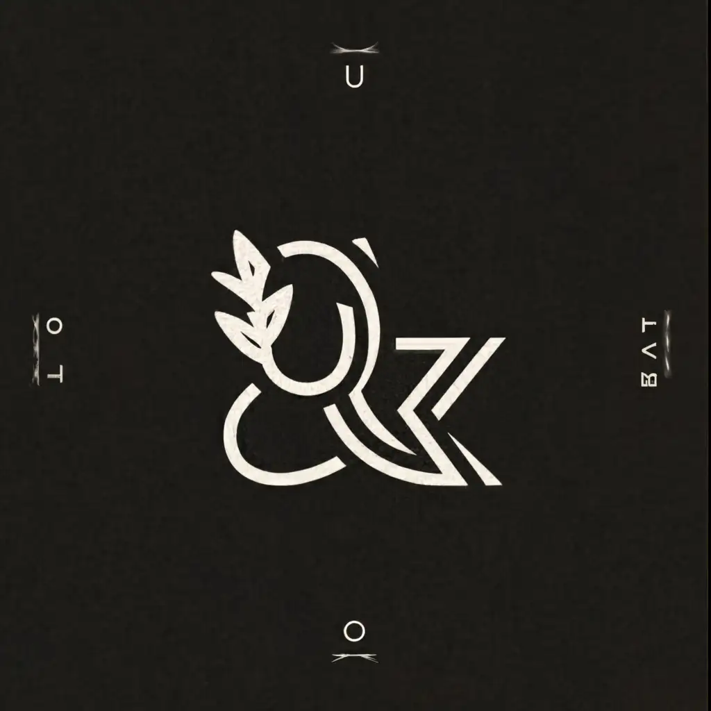 a logo design,with the text "U O K", main symbol:Trinity Oak leaf hid Ouk in the design No letters Clear background

,Minimalistic,be used in Religious industry,clear background