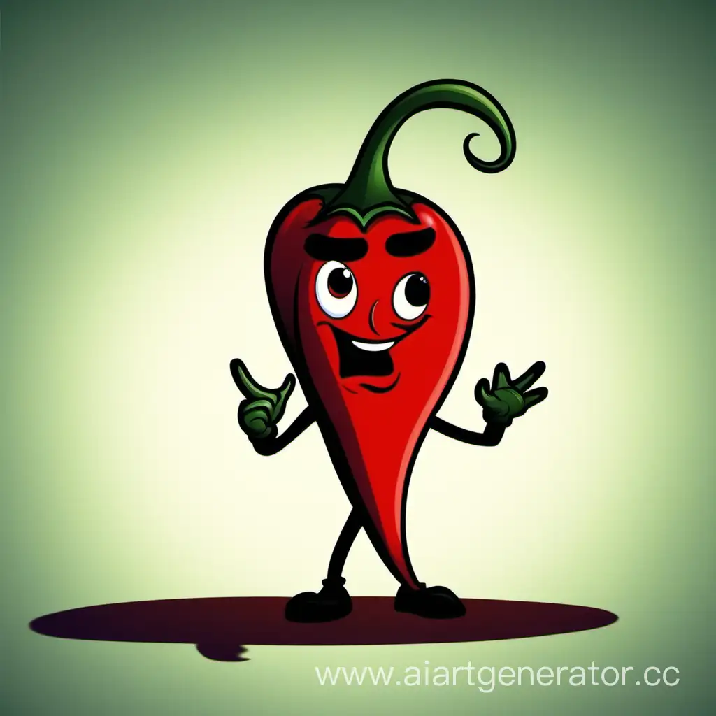 Playful Chili Pepper Shadow Showdown in Vibrant Cartoon Animation | AI ...