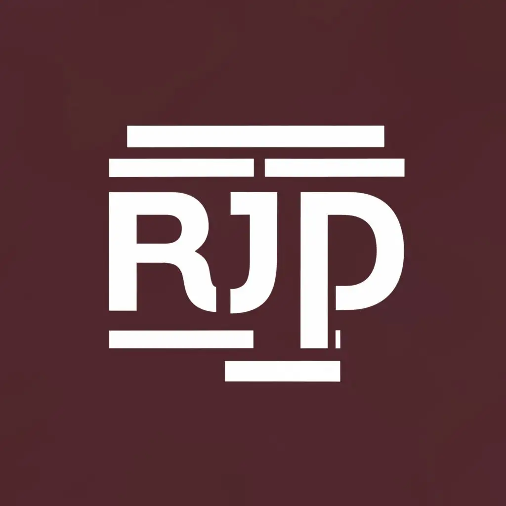 logo, RJP, with the text "RJP", typography, be used in Legal industry